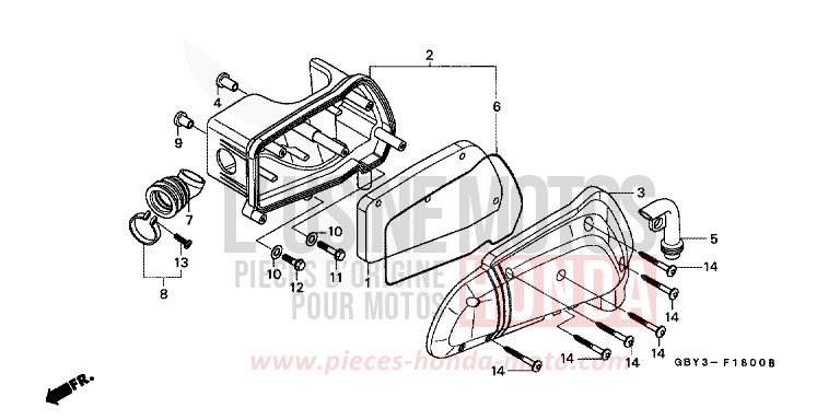 LUFTFILTER von CB1300 Super Bold'or ABS EPIC GREEN (BG109) von 1996